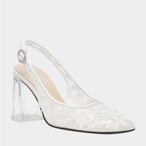 Betsey Johnson Ninah Ivory Clear Heel